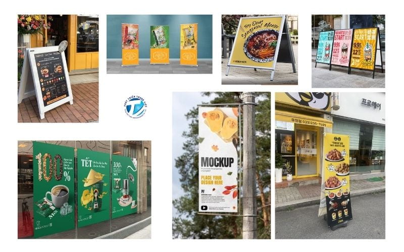 Tổng hợp mẫu standee ngoài trời đẹp, thu hút